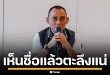 ภาพ พล.ต.ต.จรูญเกียรติ ปานแก้ว รอง ผบช.ก. กำลังให้สัมภาษณ์