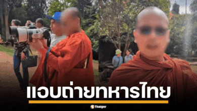 พระกัมพูชา แอบถ่ายทหารไทย ที่ปราสาทตาเมือนธม