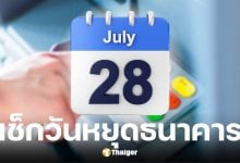 28 กรกฎาคม 2568 วันเฉลิมพระชนมพรรษา ร.10 ธนาคารหยุดไหม