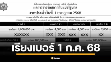ใบตรวจหวยเรียงเบอร์ งวดวันอังคารที่ 1 กรกฎาคม 2568 ตรวจผลสลากกินแบ่งรัฐบาลครบทุกรางวัล รางวัลที่ 1 รางวัลเลขท้าย 2 ตัว 3 ตัว เลขหน้า ไปจนถึงรางวัลที่ 5 เช็กผลที่นี่
