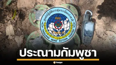 ภาพกราฟิกโลโก้ ศูนย์ปฏิบัติการทุ่นระเบิดแห่งชาติ