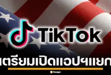 ภาพโลโก้ TikTok พร้อมธงชาติสหรัฐอเมริกา สื่อถึงการแยกแอปพลิเคชัน