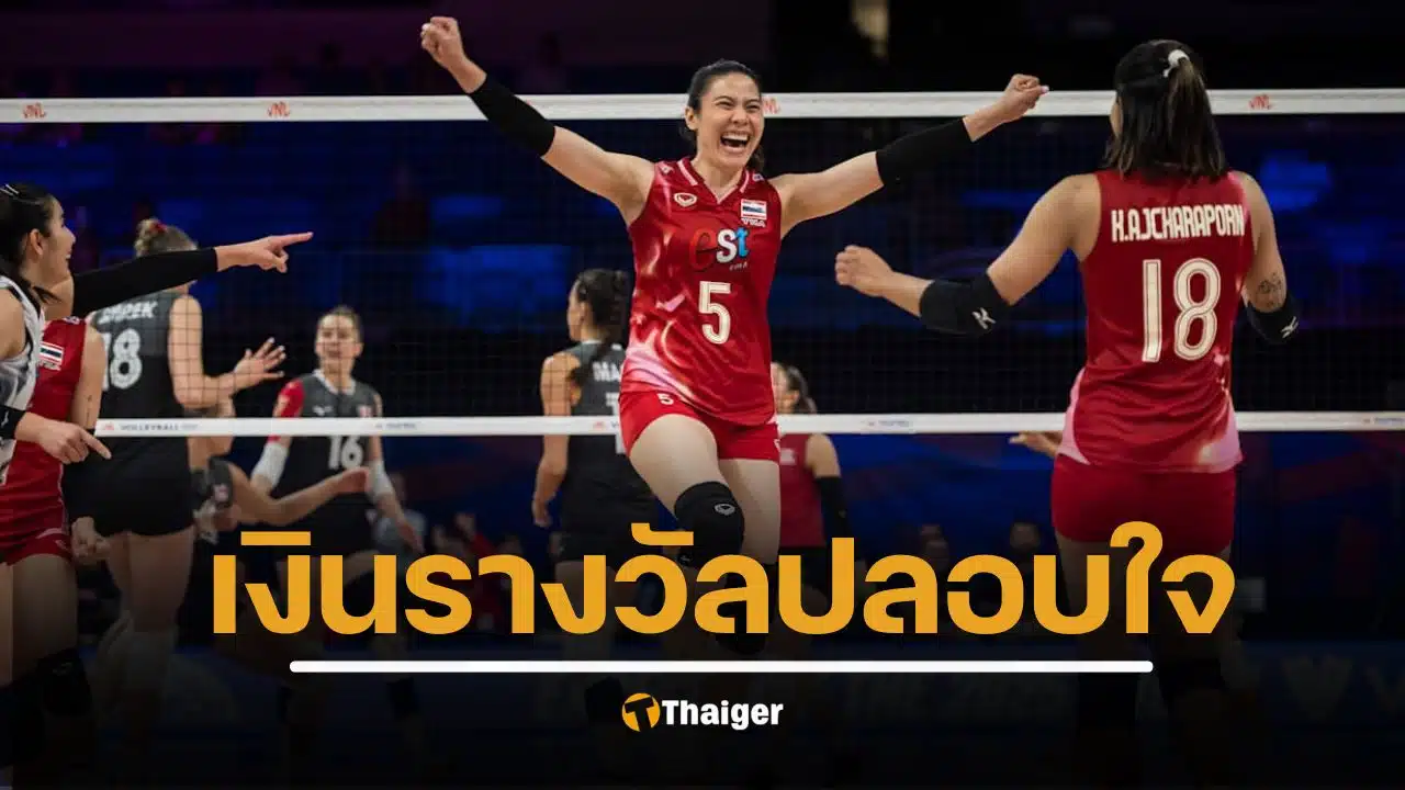 เปิดยอดเงินรางวัล วอลเลย์บอลหญิงเนชั่นส์ลีก VNL 2025 วอลเลย์บอลหญิงทีมชาติไทย รับกี่บาท หลังจบอันดับ 17