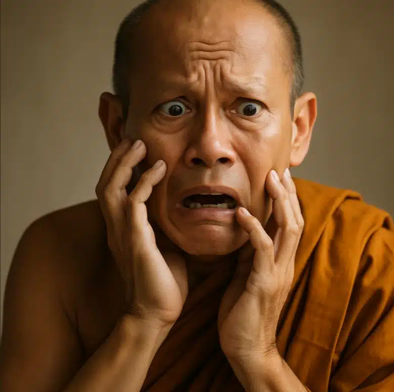 พระสงฆ์ผู้ใหญ่หวาดกลัว