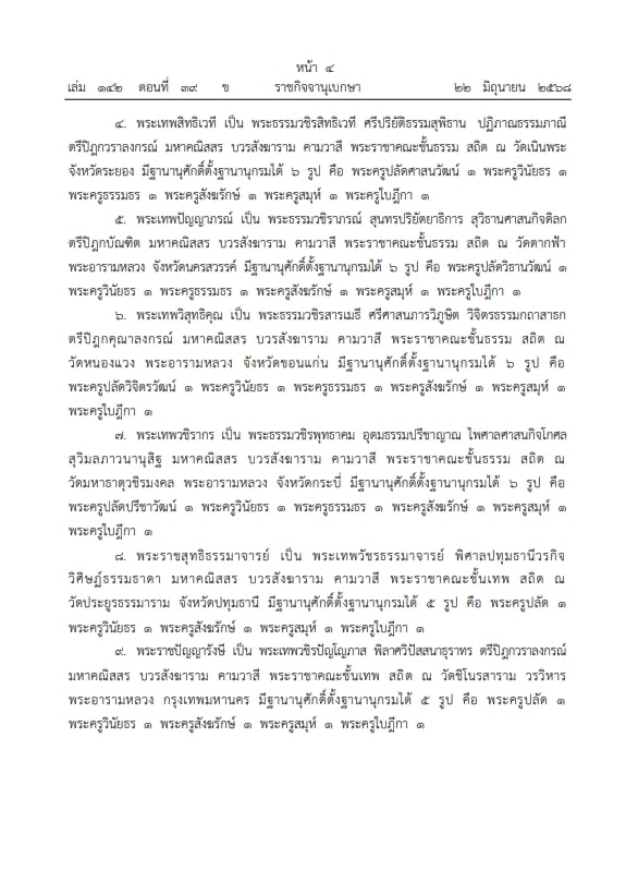 เปิดรายชื่อพระสงฆ์ 81 รูป ถูกยกเลิกประกาศสถาปนา-ตั้งสมณศักดิ์ ข่าวฉาว สีกากอล์ฟ ทำพิษ-3