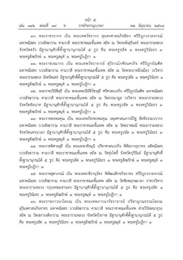เปิดรายชื่อพระสงฆ์ 81 รูป ถูกยกเลิกประกาศสถาปนา-ตั้งสมณศักดิ์ ข่าวฉาว สีกากอล์ฟ ทำพิษ-ฃ4