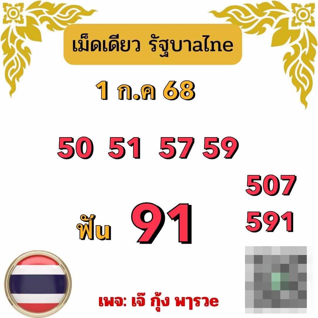 เลขเด็ด เจ๊กุ้งพารวย งวด 1 7 68