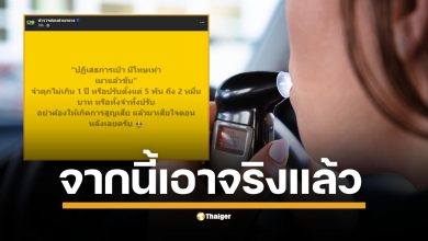 ตำรวจสอบสวนกลาง โพสต์ย้ำ บทลงโทษสำหรับผู้ขับขี่ที่ปฏิเสธการตรวจวัดปริมาณแอลกอฮอล์ ยืนยัน การกระทำดังกล่าวมีโทษเท่ากับ เมาแล้วขับ มีโทษจำคุกและปรับอย่างหนัก