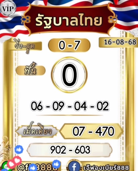 เลขเด็ด เจ๊ฟองเบียร์ งวดวันที่ 16 สิงหาคม 2568