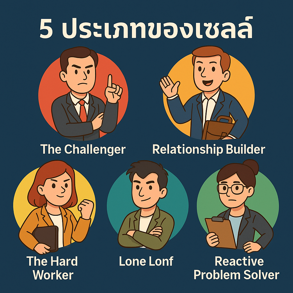 พนักงานขาย 5 ประเภท ที่มีอยู่ในทุกองค์กร