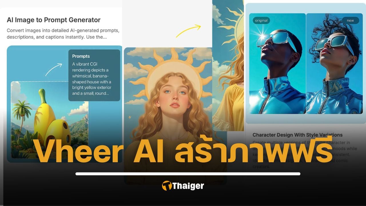 Vheer AI สร้างภาพ วิดีโอ ฟรี ไม่ต้องลงทะเบียน โลโก้ รอยสัก การ์ตูน ทำได้หมด Vheer.com