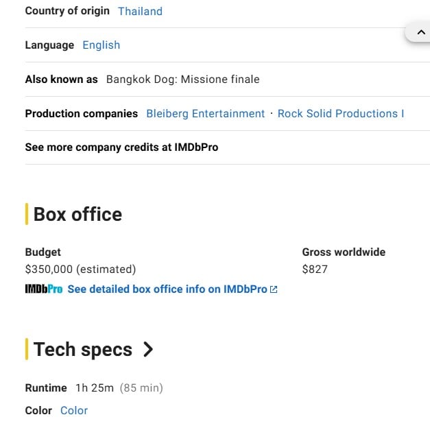 ทุนสร้างกว่า 3 แสน ดอลลาร์ bangkok dog