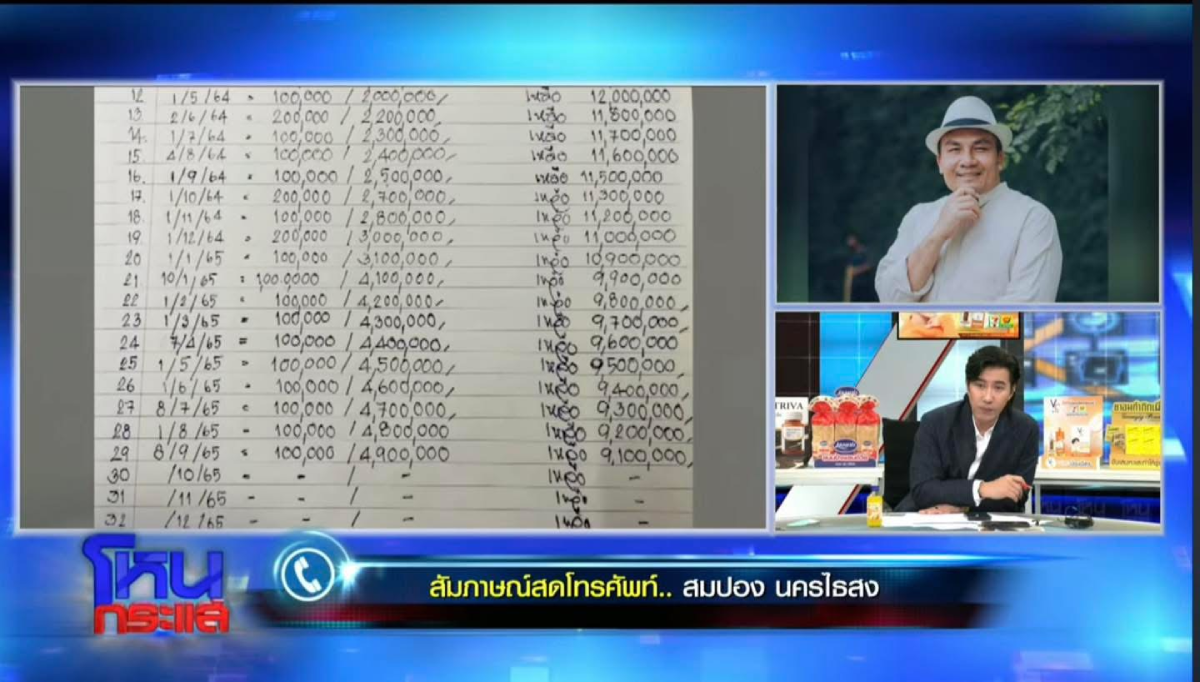 โหนกระแส กรรชัย เปิดยอดหนี้สมปองพระอลงกต