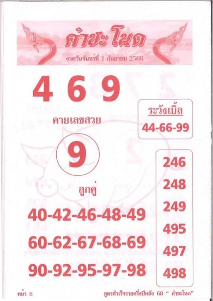 เลขเด็ด คำชะโนด 1 9 68