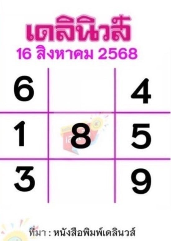 เลขเด็ดหนังสือพิมพ์ เดลินิวส์