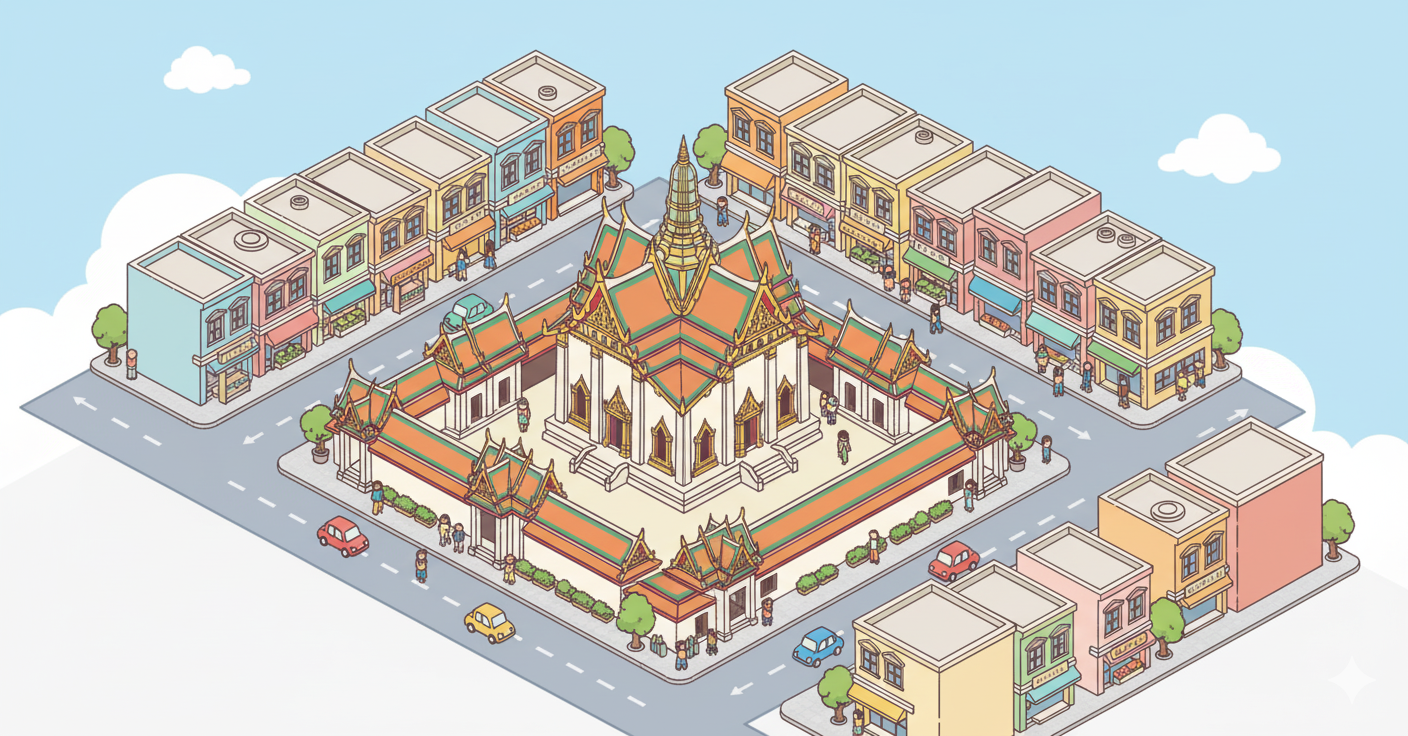 วิธีสร้างภาพ ไอโซเมตริก ด้วย AI Gemini วัดไตรมิตร 