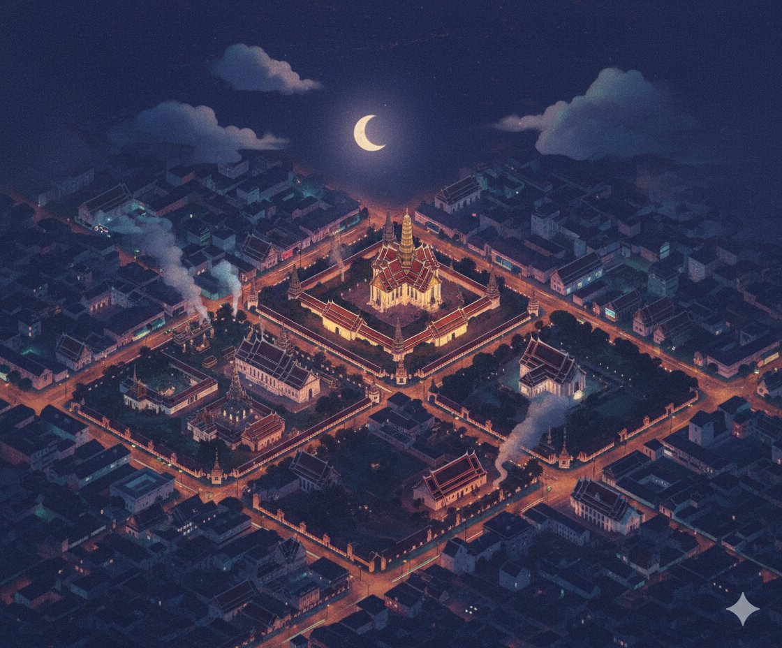 วิธีสร้างภาพ ไอโซเมตริก ด้วย AI Gemini วัดพระแก้ว