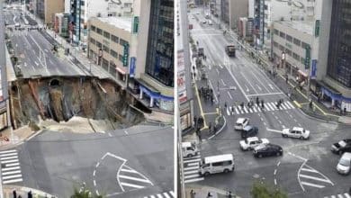 ญี่ปุ่นซ่อมถนนทรุดตัวฟุกุโอกะใน 1 สัปดาห์