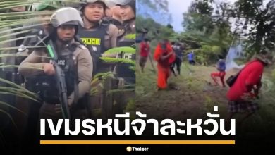 คฝ.ยิงแก๊สน้ำตา-กระสุนยาง สกัดม็อบเขมร ใช้โล่มนุษย์ รื้อลวดหนาม