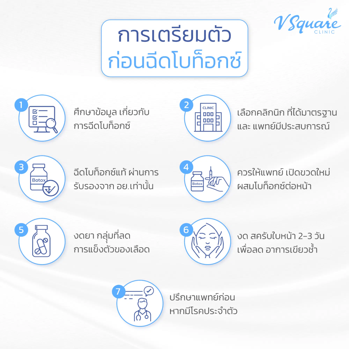 การเตรียมตัวก่อนฉีดโบท็อก