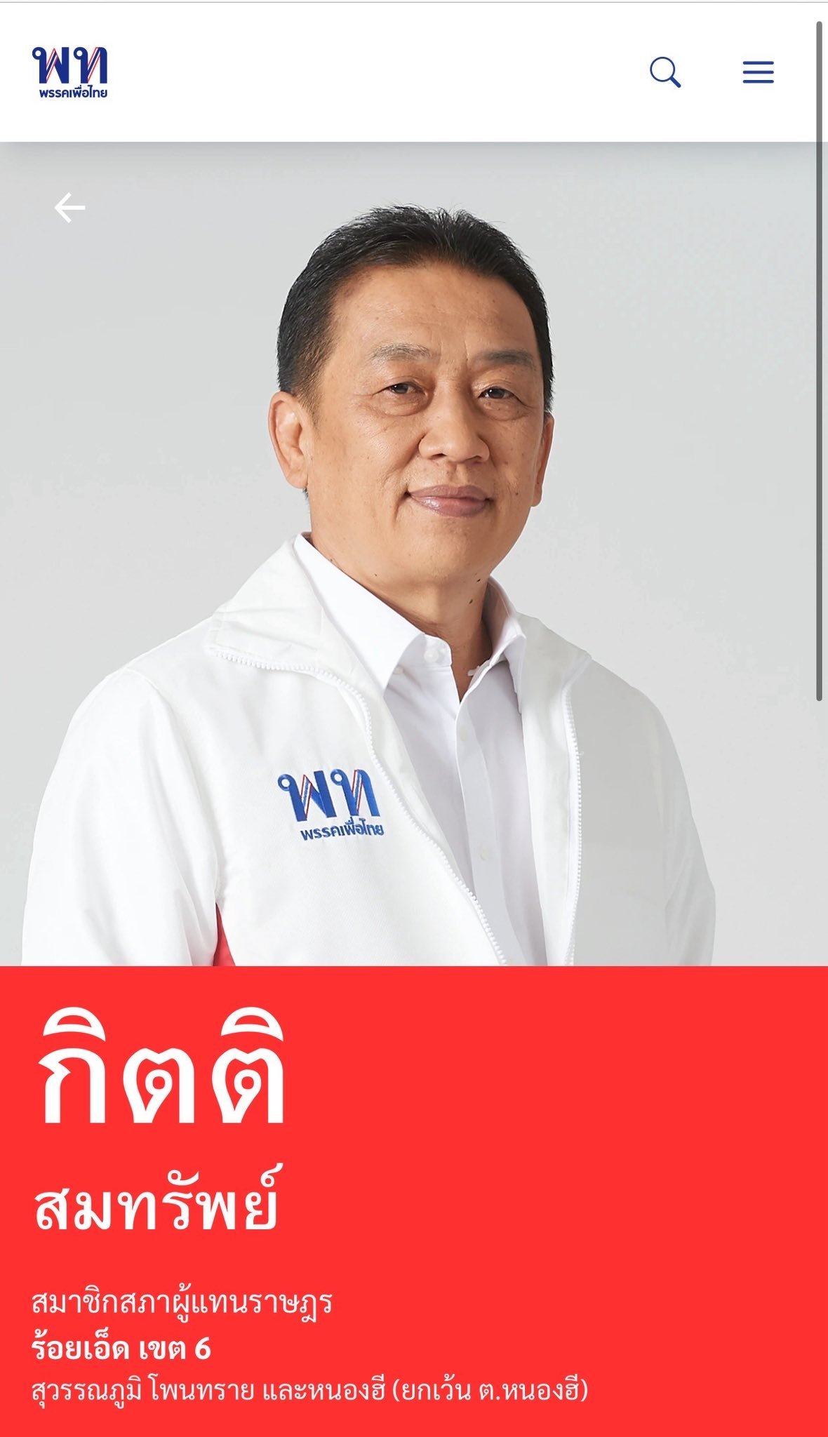นายกิตติ สมทรัพย์ ร้อยเอ็ด เขต 6