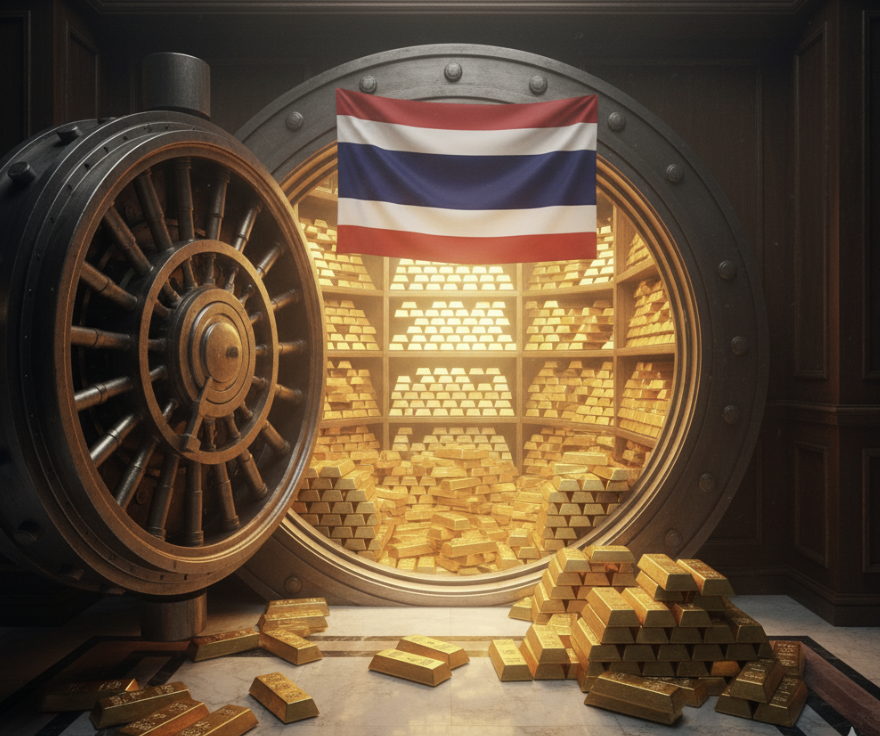 ประเทศไทยติดอันดับ 22 มีทองคำสำรองมากที่สุดในโลก 2568