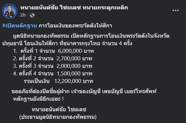 เปิดหลักฐาน วัดจังหวัดปทุมธานี