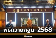 วัดนาป่าพงจัดพิธีถวายผ้ากฐินประจำปีเมื่อ 19 ต.ค. ที่ผ่านมา มีการถ่ายทอดสดตลอดงาน ด้านนักเสี่ยงโชคแห่ตีเลขจากวัน-เวลาจัดงาน และเลขที่ปรากฏบนป้ายประชาสัมพันธ์
