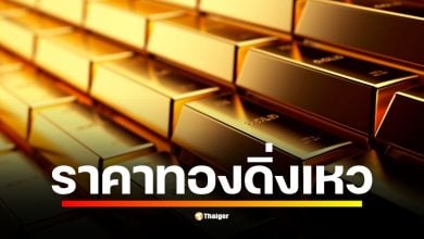 ราคาทองคำดิ่งหนักเช้านี้ (22 ต.ค.) ทั้งในและต่างประเทศ หลังพุ่งทำสถิติสูงสุด นักวิเคราะห์ชี้ปัจจัยหลักมาจากแรงเทขายทำกำไร-ปัจจัยทางเทคนิค ไม่ใช่สัญญาณเศรษฐกิจทรุด