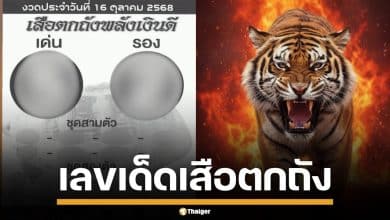 เลขเด็ด เสือตกถังพลังเงินดี งวด 16/10/68 เลขชุด 2 ตัว 3 ตัวมาครบ น่าจับตาทุกเลข