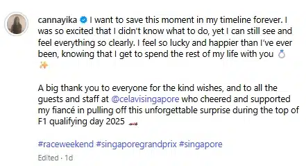 ร่วมยินดี แคน นายิกา อดีต BNK48 ถูกแฟนหนุ่มคุกเข่าขอแต่งงานที่สิงคโปร์