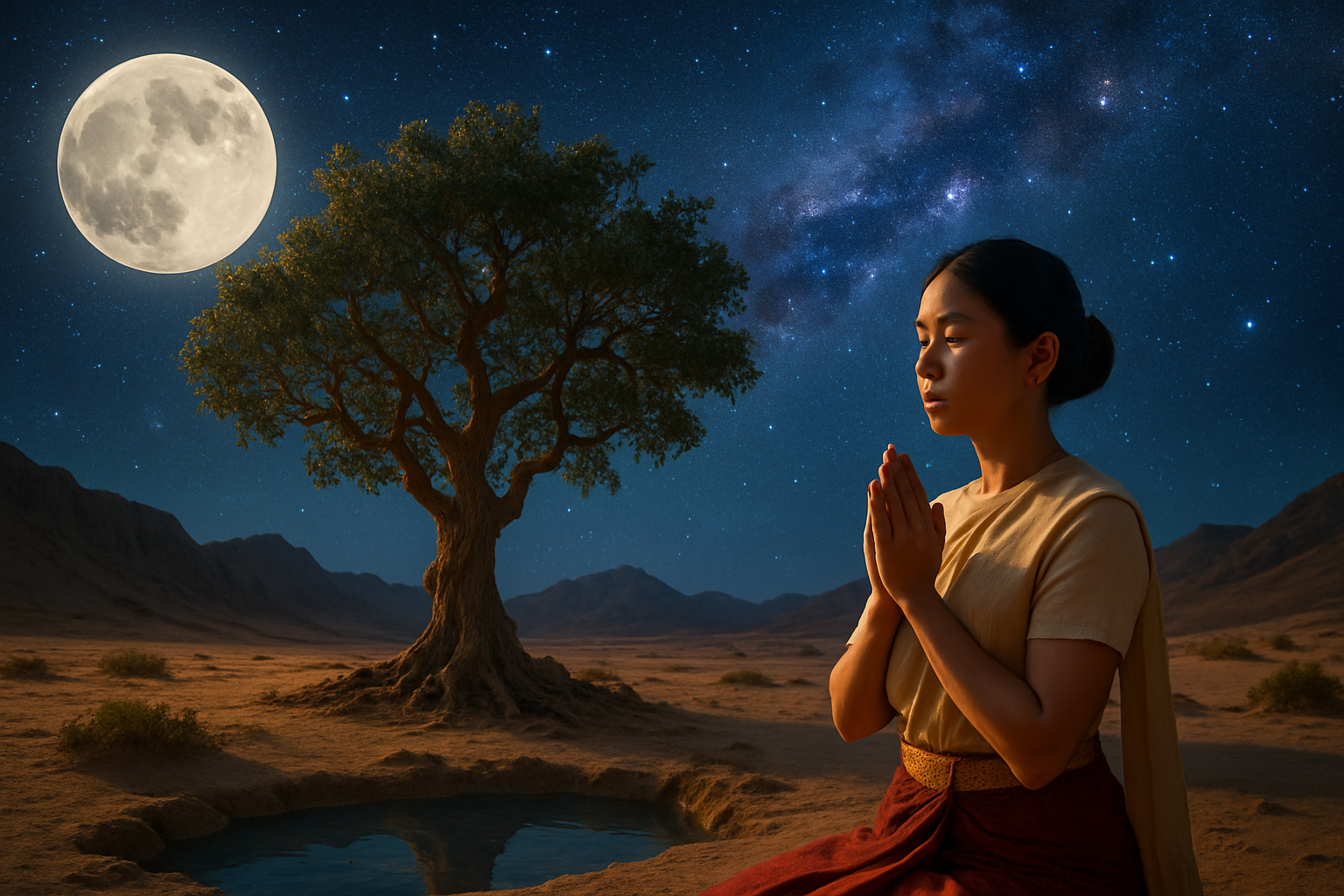 วิธีไหว้ขอเงินพระจันทร์ 2568