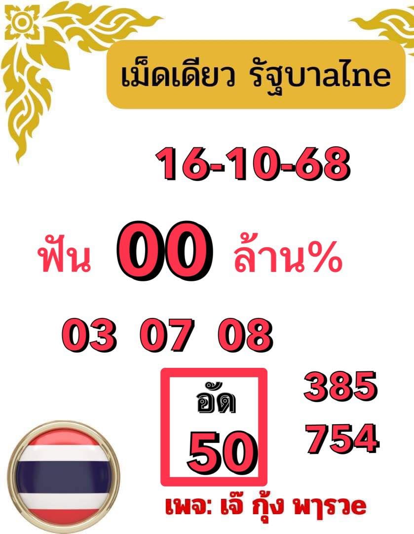 เลขเด็ด เจ๊กุ้งพารวย 16 10 68