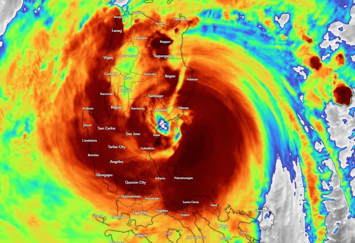 ภาพเรดาร์ พายุไต้ฝุ่นฟงวอง ขึ้นฝั่งฟิลิปปินส์ ใหญ่เท่าประเทศ