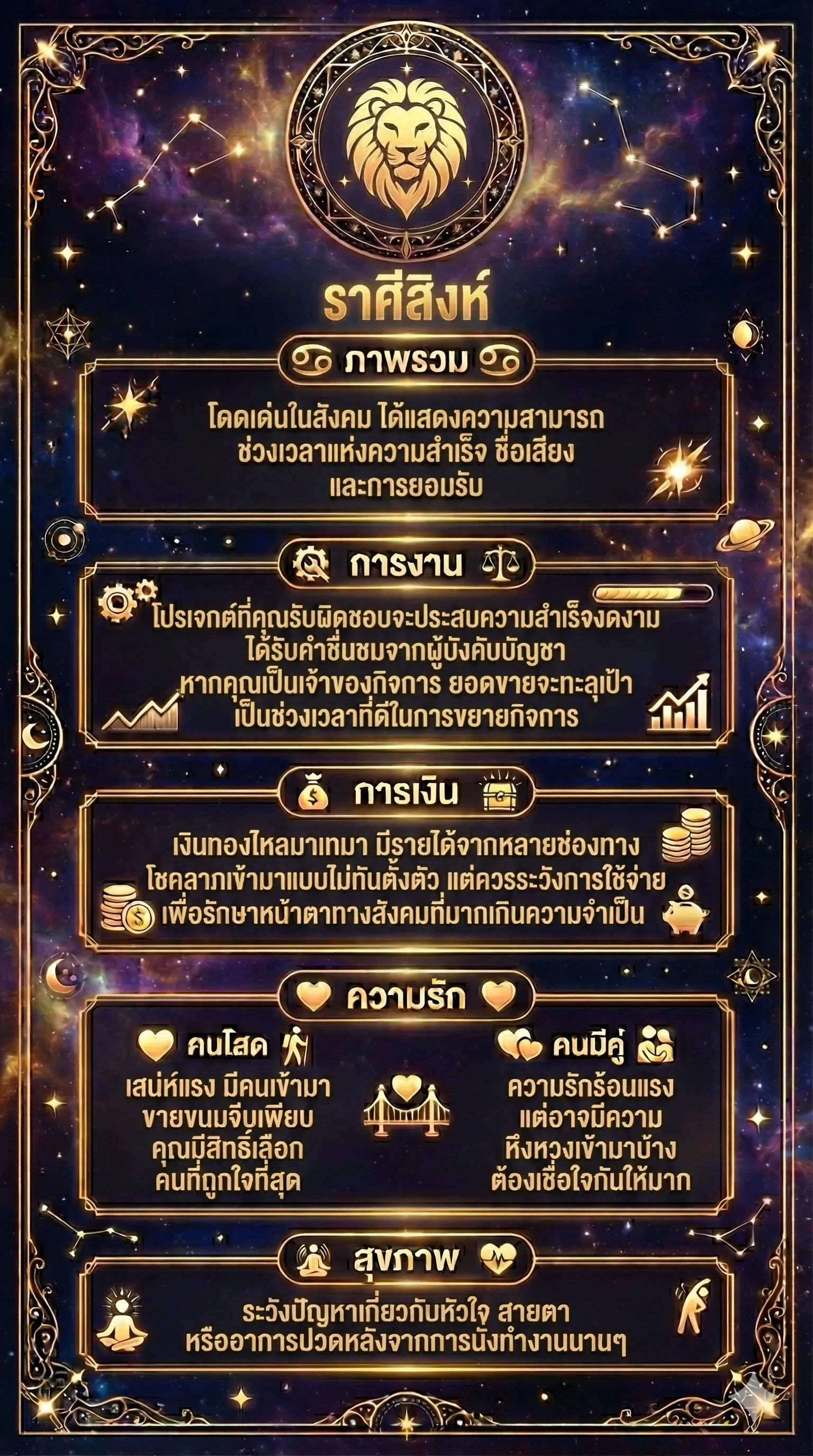 ราศีสิงห์ ดูดวงเดือนธันวาคม 2568