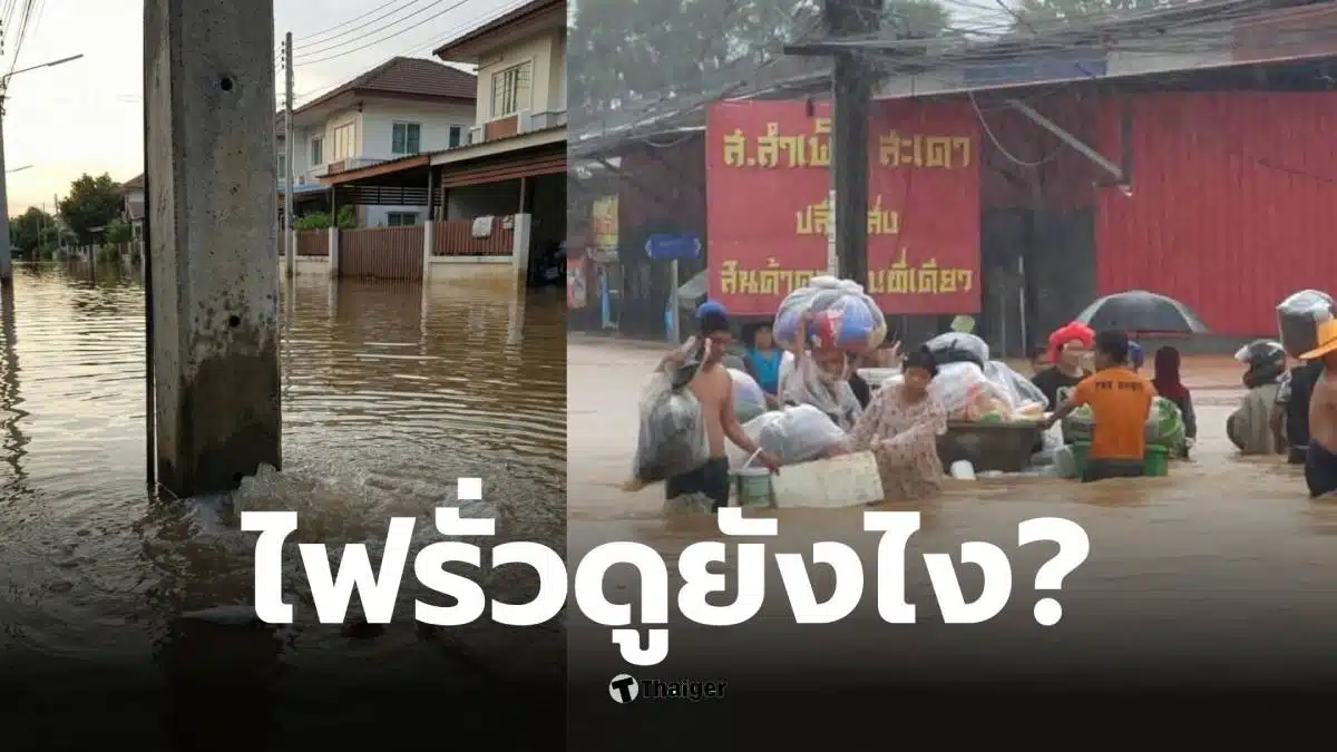 ไฟดูดตอนน้ำท่วม