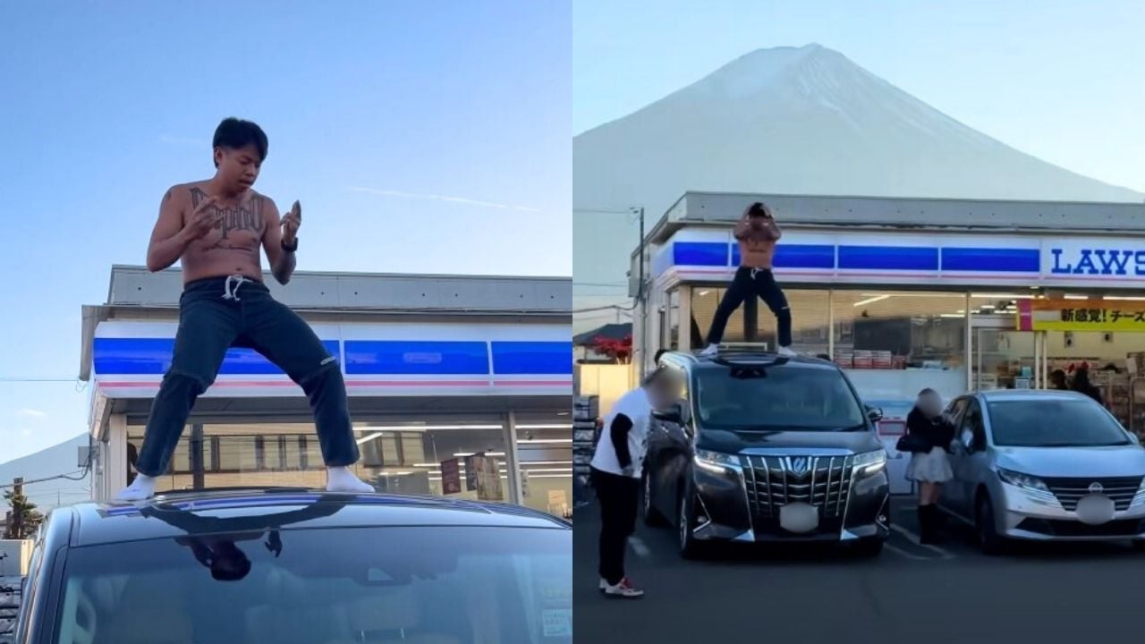 แจ็ก แปปโฮ เต้นบนหลังคารถที่ญี่ปุ่น