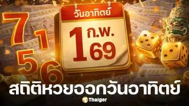 สถิติหวยออกวันอาทิตย์ งวด 1 ก.พ. 69 รวมหมวดเลขท้าย 2 ตัว 3 ตัว ออกซ้ำบ่อย ในช่วง 20 ปีที่ผ่านมา