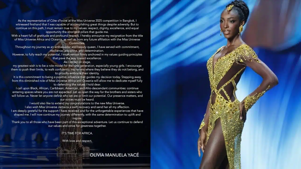 โอลิเวีย ยาเซ สละตำแหน่ง รอง 4 MU 2025