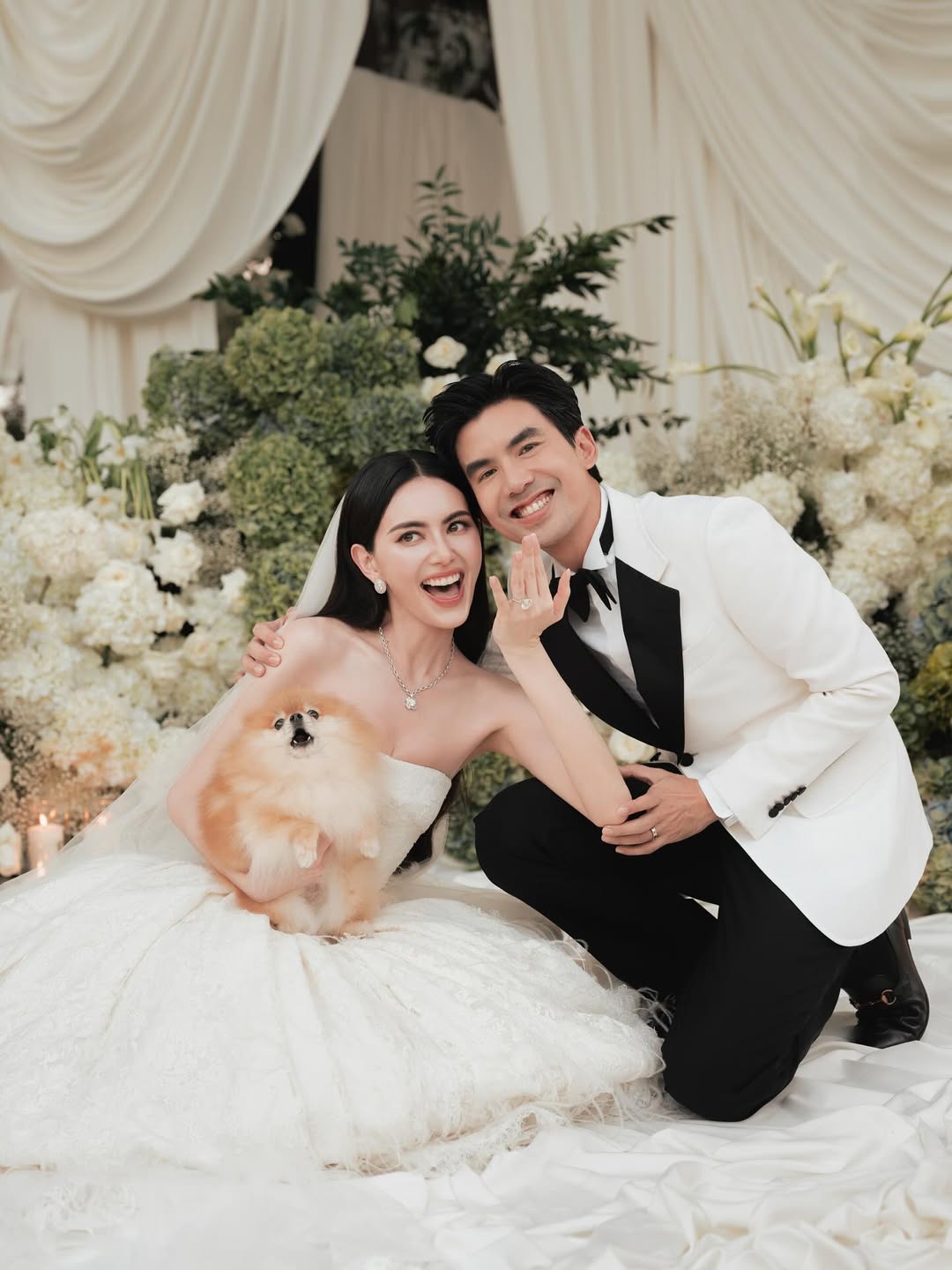 ใหม่ ดาวิกา เปิดภาพงานแต่ง เต๋อ ฉันทวิชช์ - 2