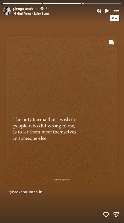 เพลง ชนม์ทิดา โพสต์สตอรี่ หลังเลิก เป๊ก เศรณี