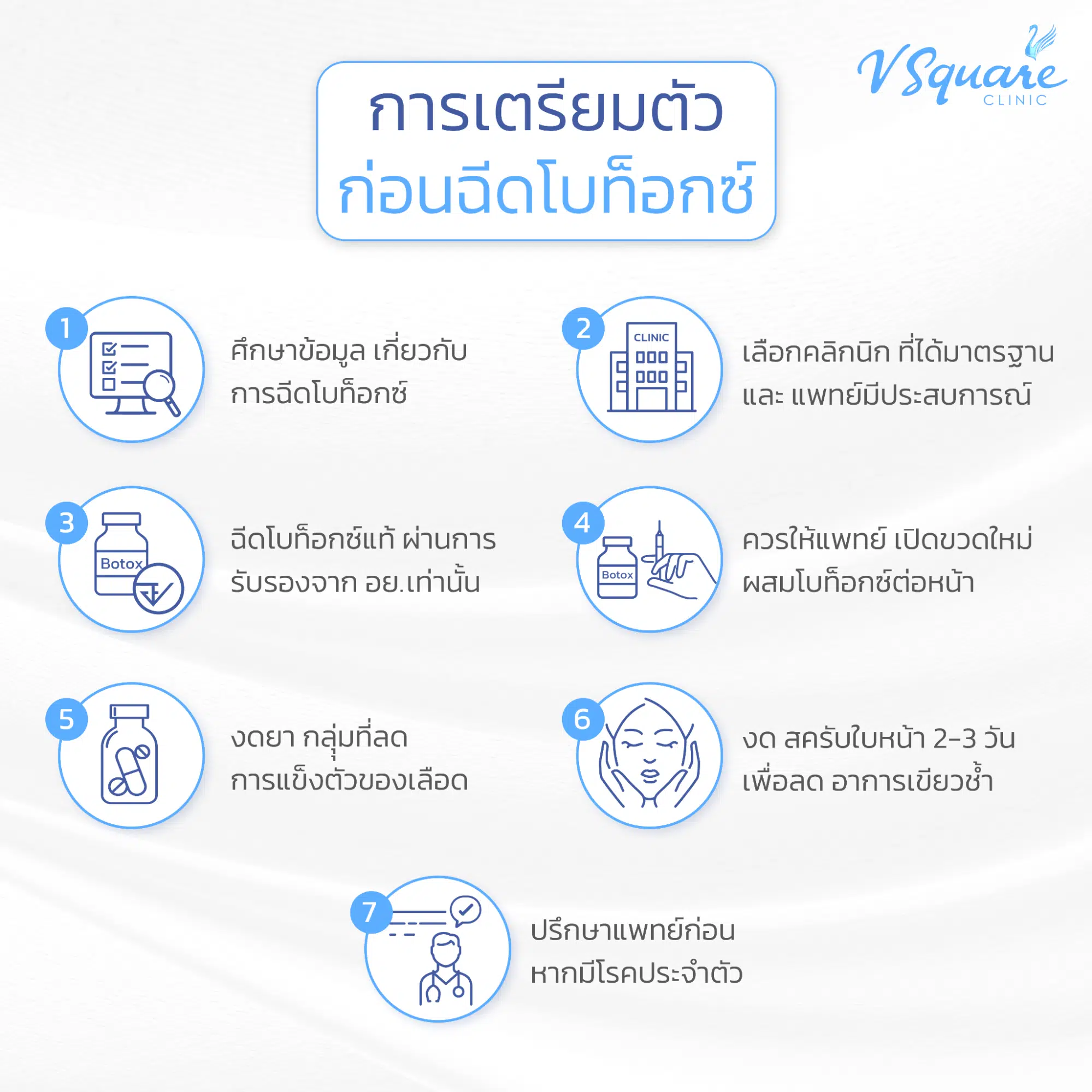 การเตรียมตัวก่อนฉีดโบท็อก