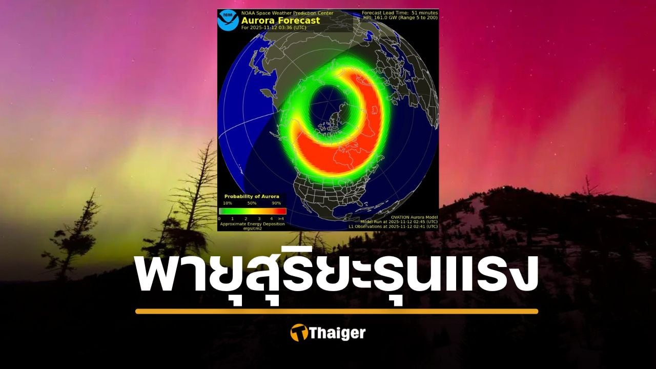 NOAA เตือนภัย โลกกำลังเผชิญ พายุสุริยะรุนแรงระดับ G4