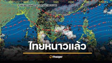 พยากรณ์อากาศ อุณหภูมิลด 19-20 พ.ย.68 อุณหภูมิจะลดลง อากาศเย็นถึงหนาว ลมแรง