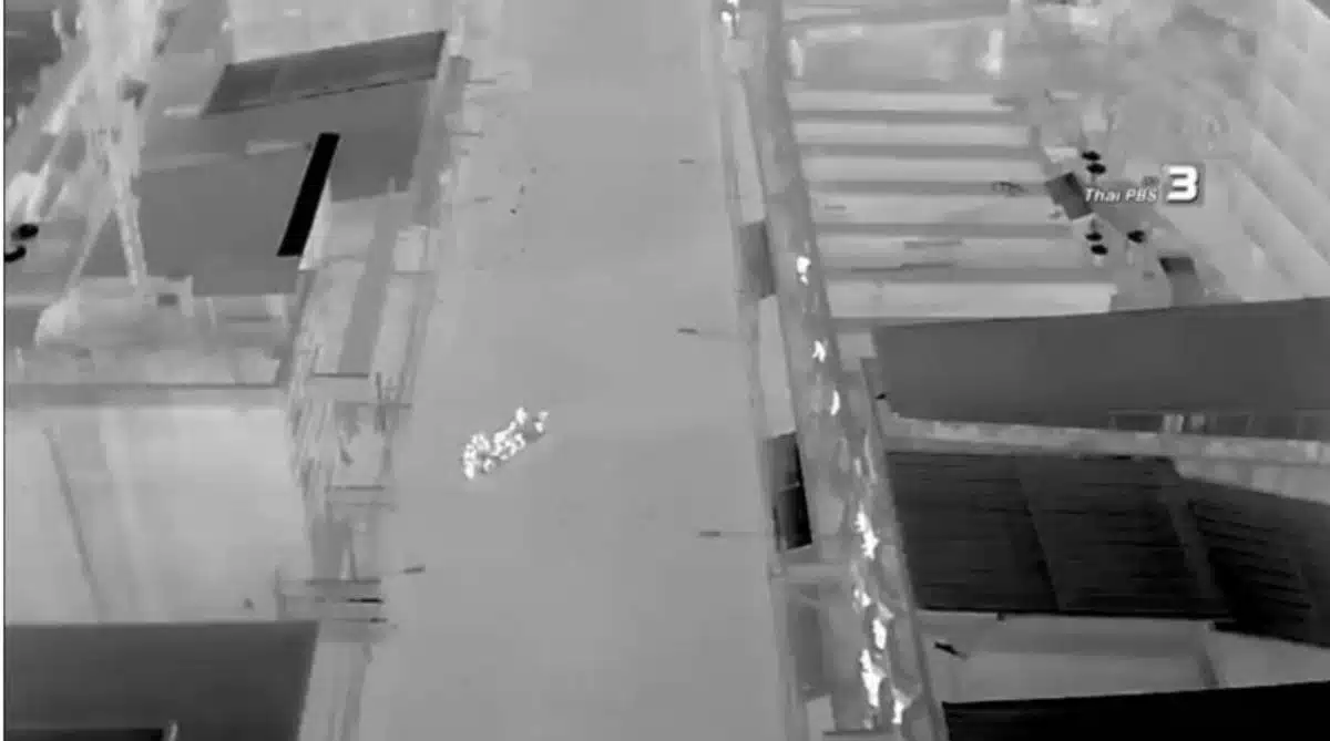 จุดความร้อนสีขาว แสดงผู้ติดค้างน้ำท่วมหาดใหญ่ 26 พย 68