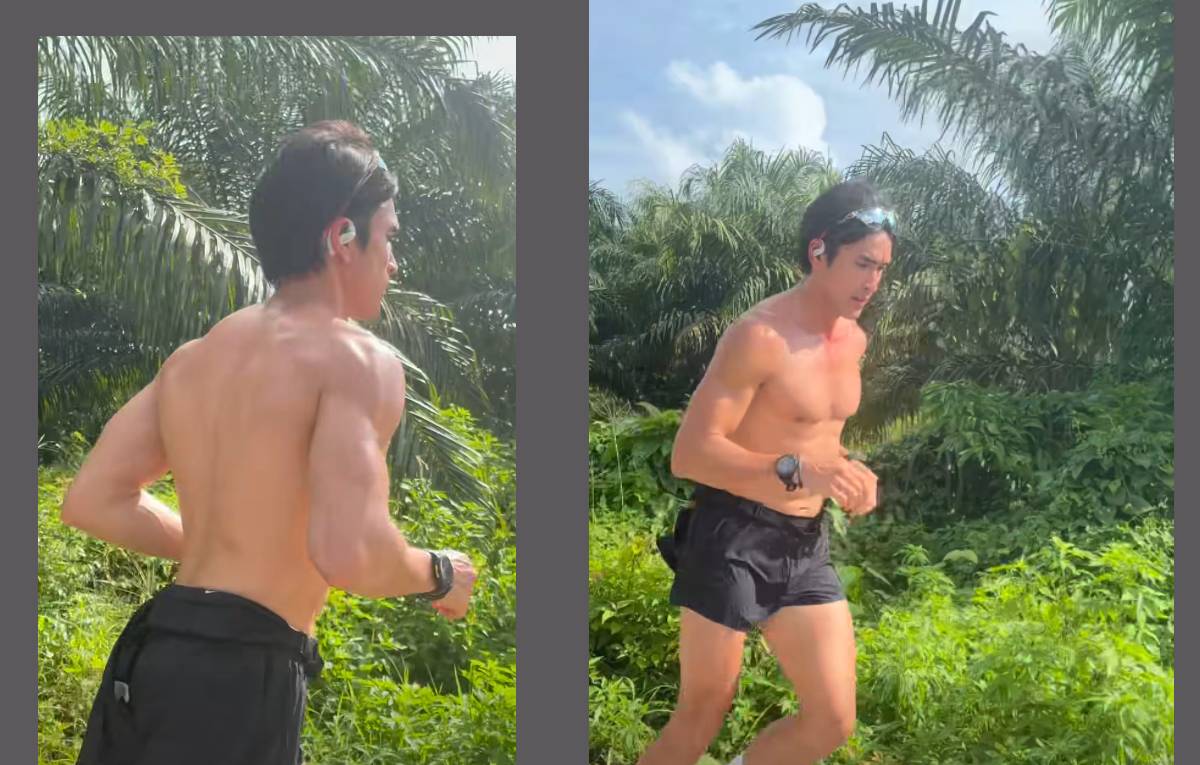 ณเดชน์วิ่งริมถนน