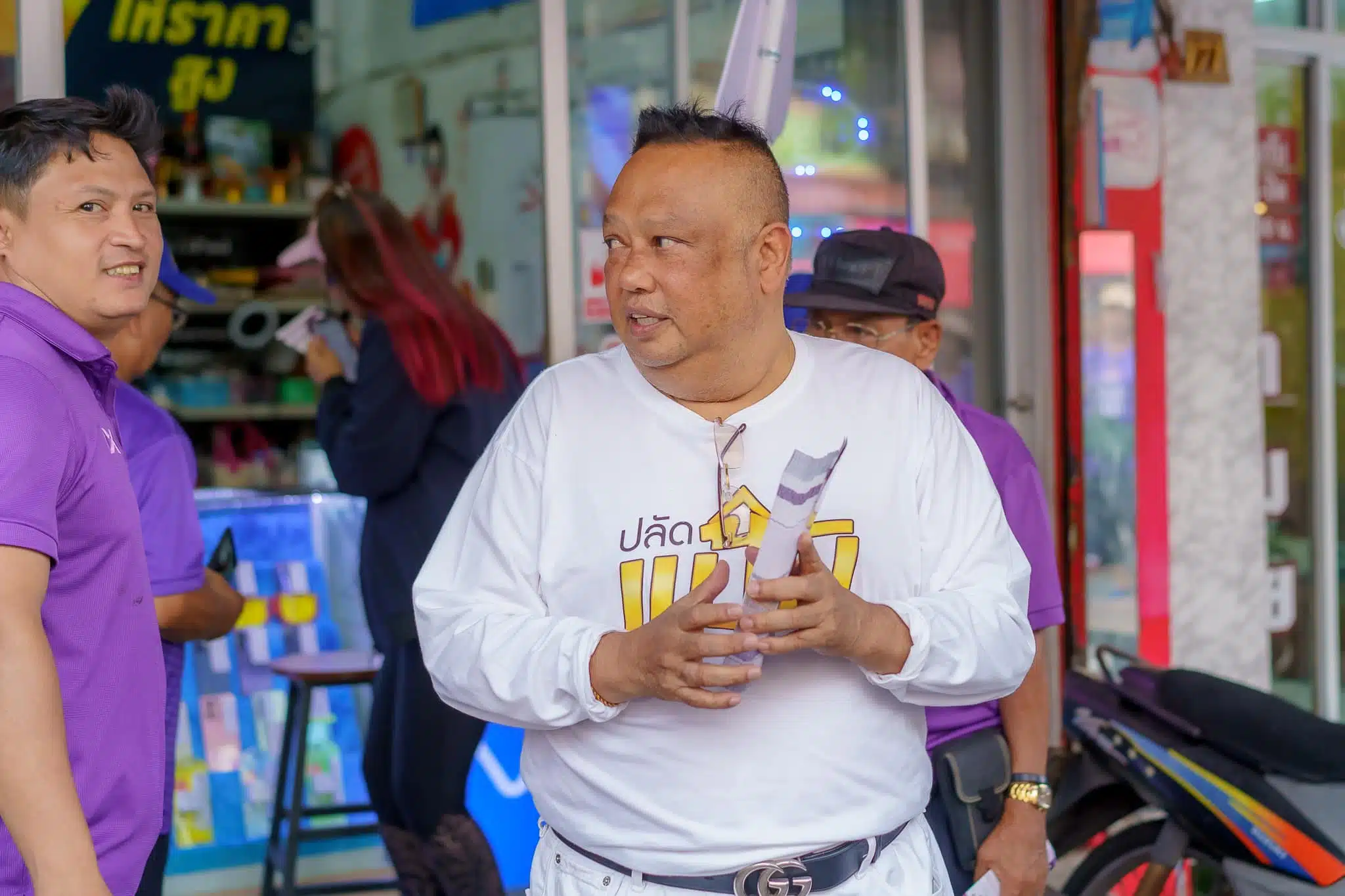 นายณรงค์พร ณ พัทลุง ขณะหาเสียงเลือกตั้งนายกเทศมนตรีนครหาดใหญ่