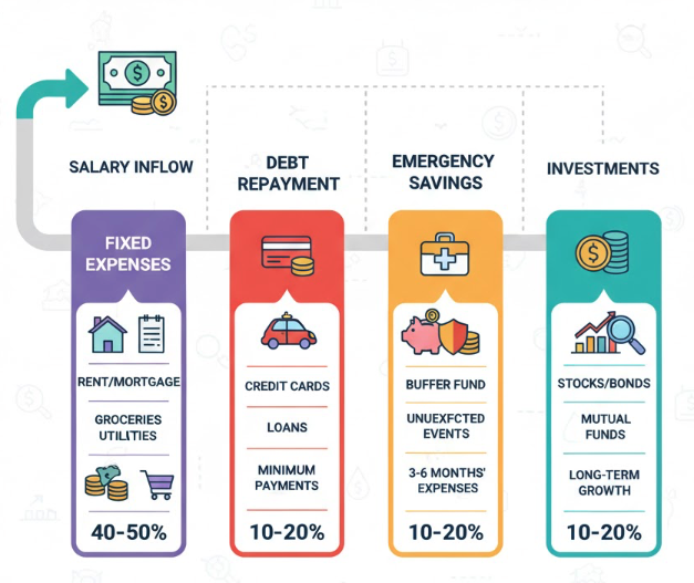 ทำตารางเงินเดือน รายรับรายจ่าย เพื่อรู้สถานะการเงินในแต่ละเดือน