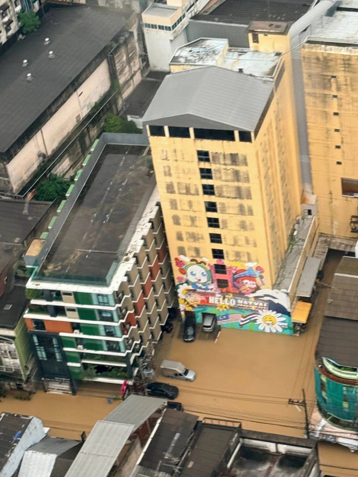 ภาพมุมสูงน้ำท่วมหาดใหญ่ 23 พฤศจิกายน 68