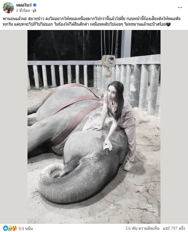 หมอโบว์ แจ้งข่าวเศร้า พังสร้อยฟ้า เสียชีวิตแล้ว